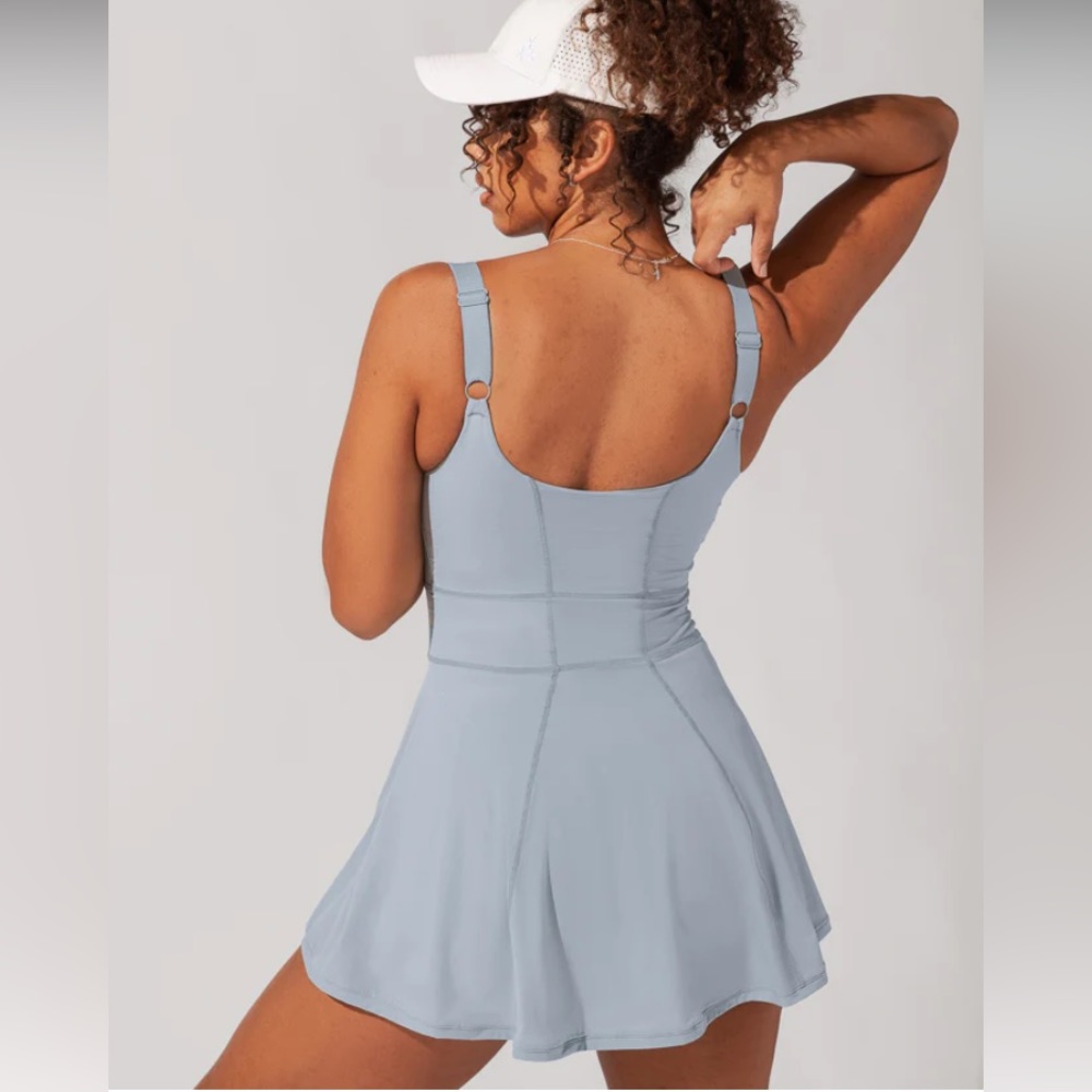 Women's Light Blue Mini Dress - Picture 6 of 10